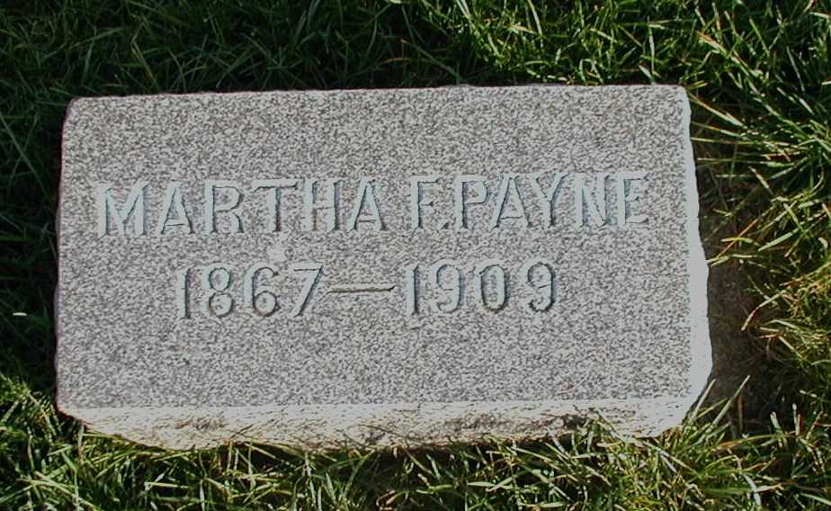 Photo of headstones/Martha Payne 1867-1909 hdstn Albany Riverside cem Oregon